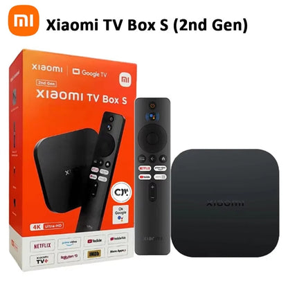 Xiaomi TV Box S 2nd Gen 4K Ultra HD Streaming Media Player Google TV Box WiFi Bluetooth 5.2 Dolby Vision HDR10+ TV Play Box SS69
