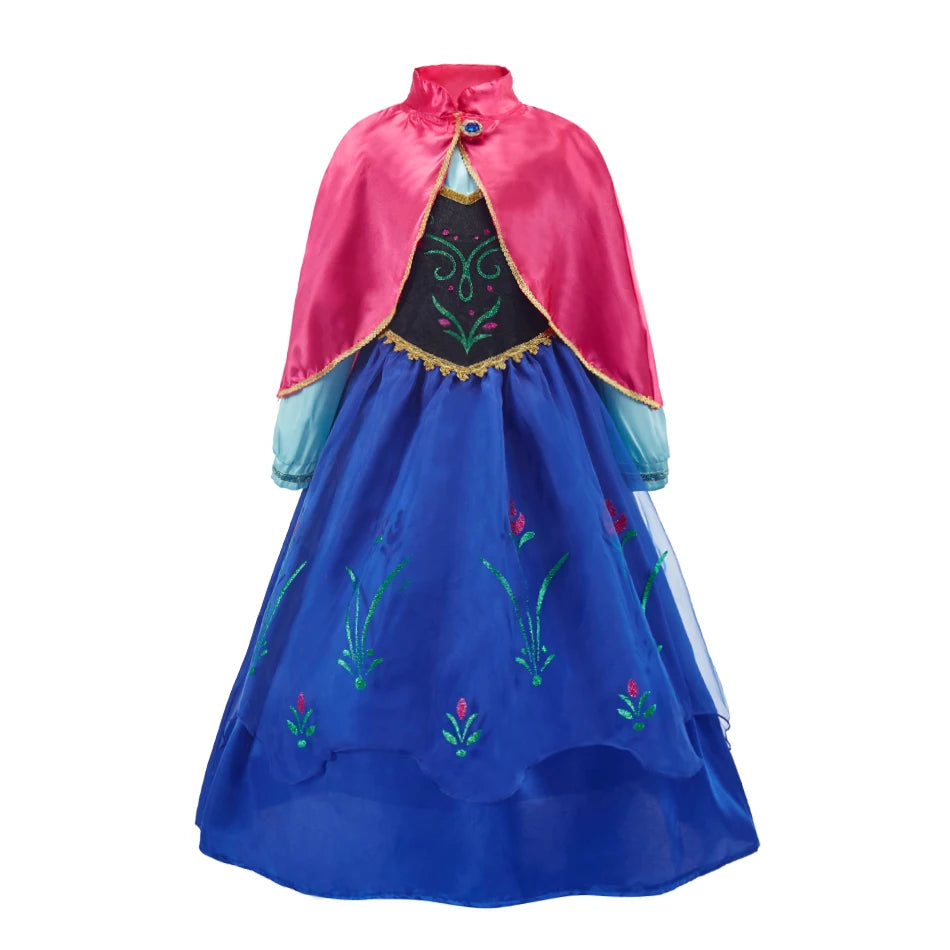 Girls Princess Cosplay Costume Dress - Flower Print