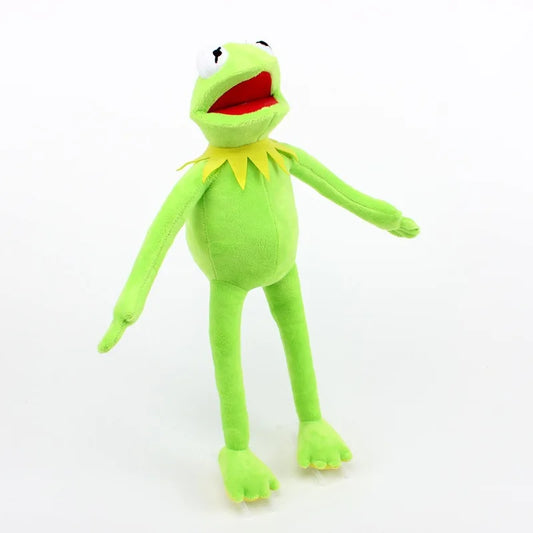 Anime Kermit The Frog Funny Kawaii Plush Doll Hand Puppet Schoolbag Frog Cute Plush Toy Ventriloquist Performance Props For Baby