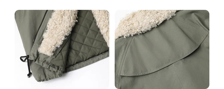 CHIC VEN Women's Cotton Motorcycle Jacket - Loose Casual Autumn Winter