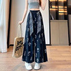 Women's Floral Print Wide Leg Pants - High Waist Casual Trousers