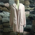 12 Colors Fleece Sweatshirt Long Cardigans Autumn Winter Female Long Sleeve Double Side Wear Flurry Loose Hoodie Coats Outwear