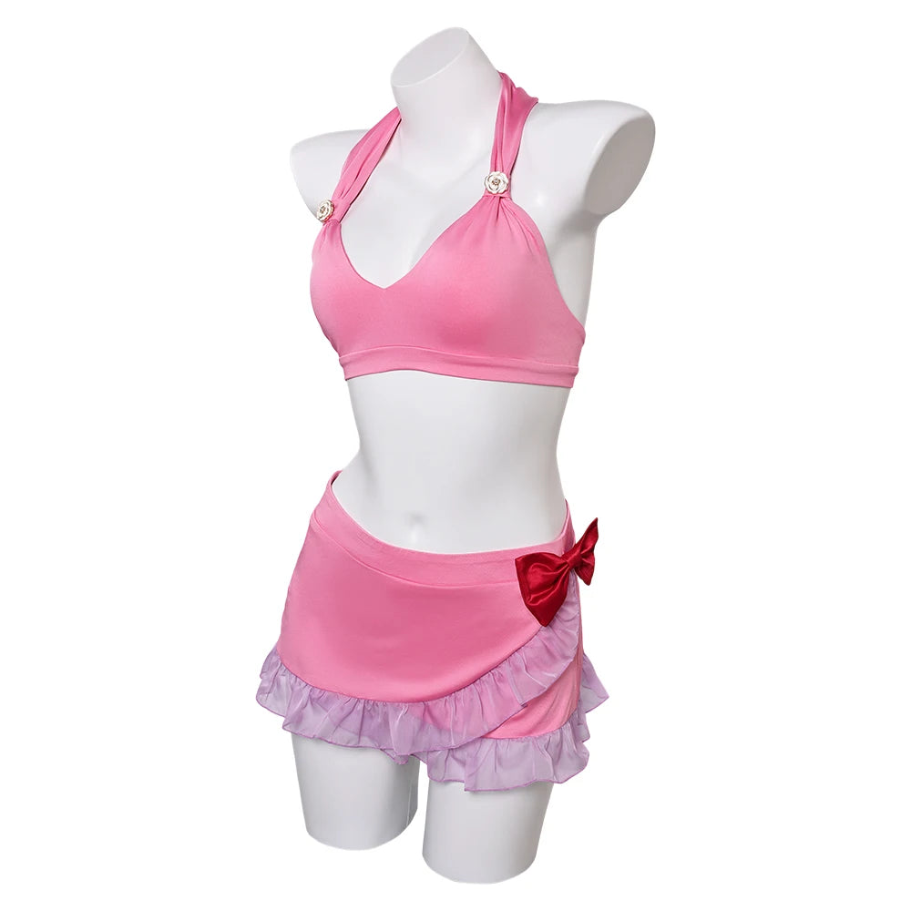 Tifa Lockhart Cosplay Bikini Set for Women - Polyester Swimsuit