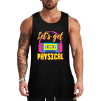 Lets Get Physical 80s Costume Party Retro Eighties Workout 1980s Tank Top gym shirts sports suits male top