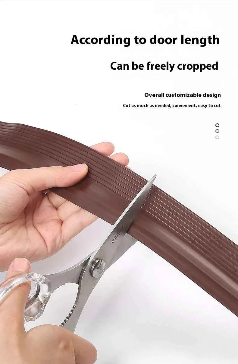 1M TPE Door Bottom Gap Sealing Strip Self-adhesive 3-layer Windproof Anti-Cold Noise Reduction Wearproof Window Weather Strip