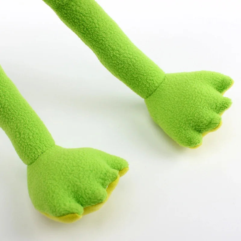 Anime Kermit The Frog Funny Kawaii Plush Doll Hand Puppet Schoolbag Frog Cute Plush Toy Ventriloquist Performance Props For Baby