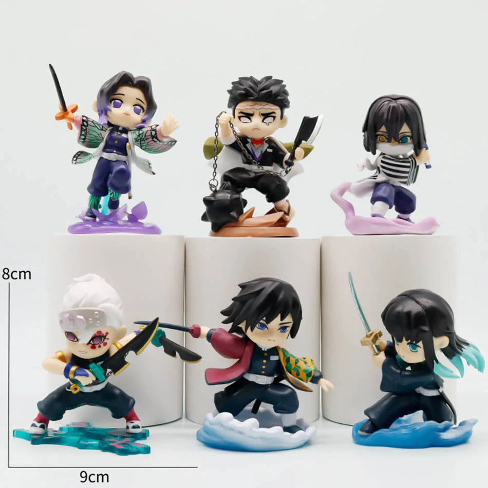1-12pcs Anime Demon Slayer Blind Box Figure Toys Kimetsu No Yaiba Battle Series Guess Bag Mystery Doll Christmas Birthday Gift