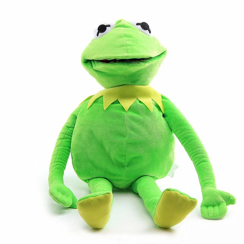 Anime Kermit The Frog Funny Kawaii Plush Doll Hand Puppet Schoolbag Frog Cute Plush Toy Ventriloquist Performance Props For Baby