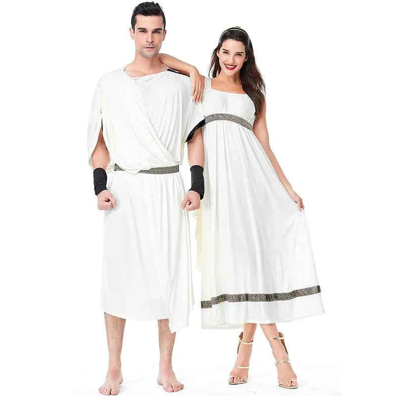 Medieval Roman Men's Ancient Greek Mythology Belted Arabian Prince Dress Halloween Masquerade Party