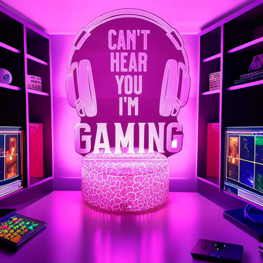 NEON GAMER 3D Lamp LED Night Light Gaming Setup RGB Children's Lamps Gamer Room Decoration Bedroom Table Lamp Personalized Gifts SS69