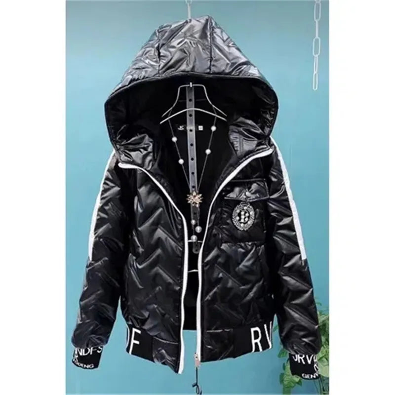 Winter Cotton-Padded Jacket Glossy Down Cotton Coat Women's Short 2025 New Student Korean Version Loose Keep Warm Cotton-Padded SS69