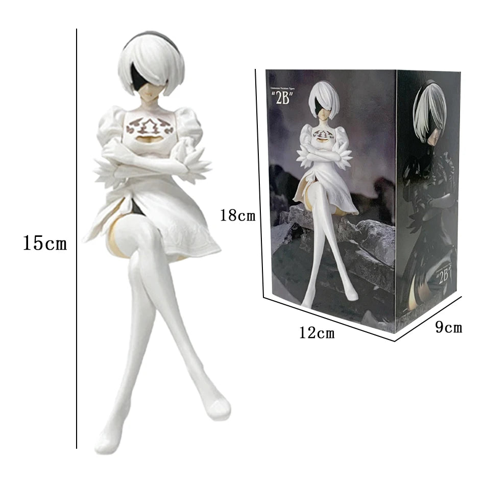 13-15CM NieR:Automata Yorha No. 2 Type B PVC Anime Action Figures Model Collection Ornament Anime Cartoon Model Toy Gift SS69