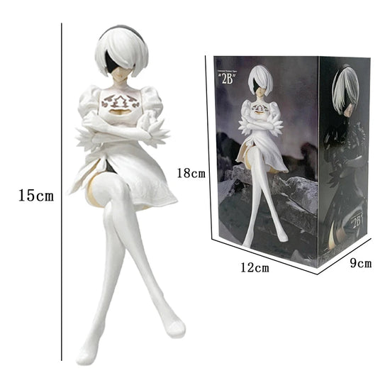 13-15CM NieR:Automata Yorha No. 2 Type B PVC Anime Action Figures Model Collection Ornament Anime Cartoon Model Toy Gift SS69