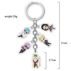 Anime Jojos Bizarre Adventure Keychains Cartoon Figure Acrylic Key Ring Kujo Jotaro Ghirga Narancia Bruno Key Chain Fans Gifts
