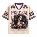 2026 Summer Fashion Dark Gothic Underworld Queen Persephone 3D Printed Loose Street Punk Outdoor Leisure V-neck T-shirt Large