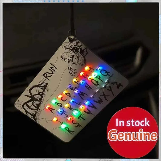 In Stock Strange Things Movie Merchandise Card Light Pendant 26 Letter Light Bag Car Charm Anime Merchandise Festival Gifts