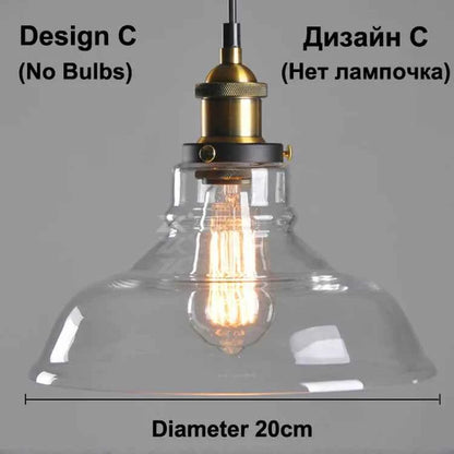 The Nordic Loft Modern Bedroom Pendant Lamp with Clear Gray Amber Vintage Pendant Lights Dining Glass Hanging Light Fixtures
