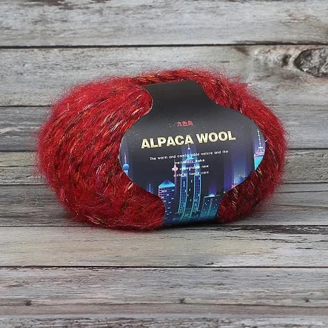 Nine-colored Bird, Seven-colored Alpaca Wool Self-knitting Scarf, Yarn Ball, Handmade Knitting, DIY Medium-thick Sweater and Coa SS69 12.69 01