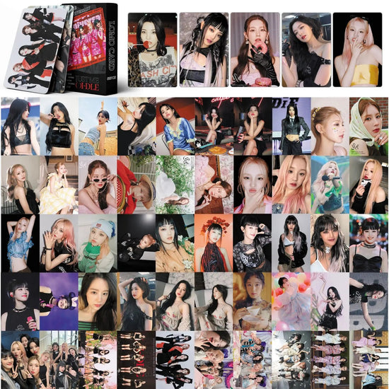 KPOP 55cards/set (G) I-DLE Album Card I FEEL Album GIDLE Ye Shuhua MINNIE Printed Photo Card LOMO Card Gift For Girls Collection SS69
