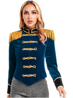Women Circus Ringmaster Costume Showman Majorette Tassel Tailcoat Jacket Halloween Carnival Lion Tamer Cosplay Costumes