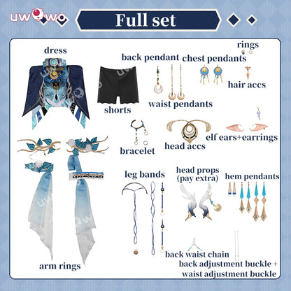 UWOWO Lauma Cosplay Collab Series: Genshin Imapct Lauma Cosplay Costume With Ears XS-2XL Halloween Costume