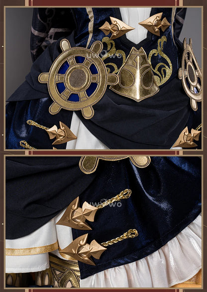 IN STOCK UWOWO Navia Cosplay Genshin Impact Navia Cosplay Costume Fontaine Rococo Style Dress Cosplay Halloween Costume