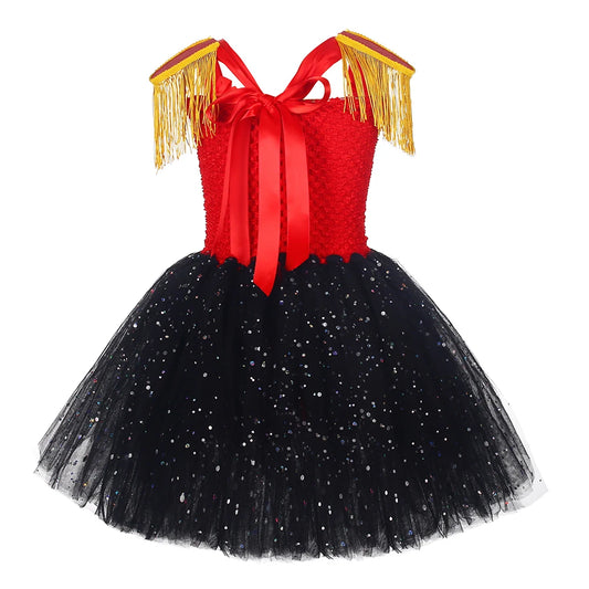 SS69 Nutcracker Soldier Tutu Dress for Girls, Halloween Christmas Costume