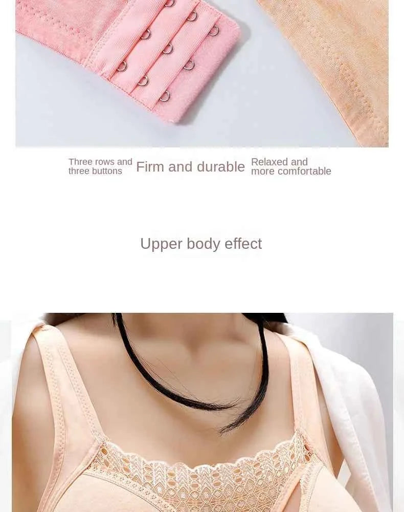2025 Open front non-underwire maternity bra folding anti-sagging Breastfeeding underwear during pregnancy