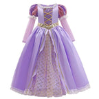 Girls Disney Rapunzel Dress Kids Tangled Disguise Carnival Girl Princess Costume Birthday Party Gown Outfit Clothes 2-10 Years