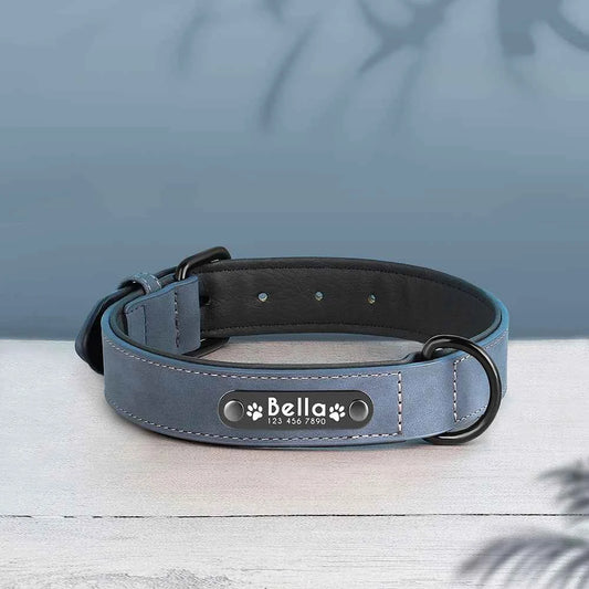 Dog Collars Personalized Custom Leather Dog Collar Name ID Tags For Small Medium Large Dogs Pitbull Bulldog Beagle Correa Perro