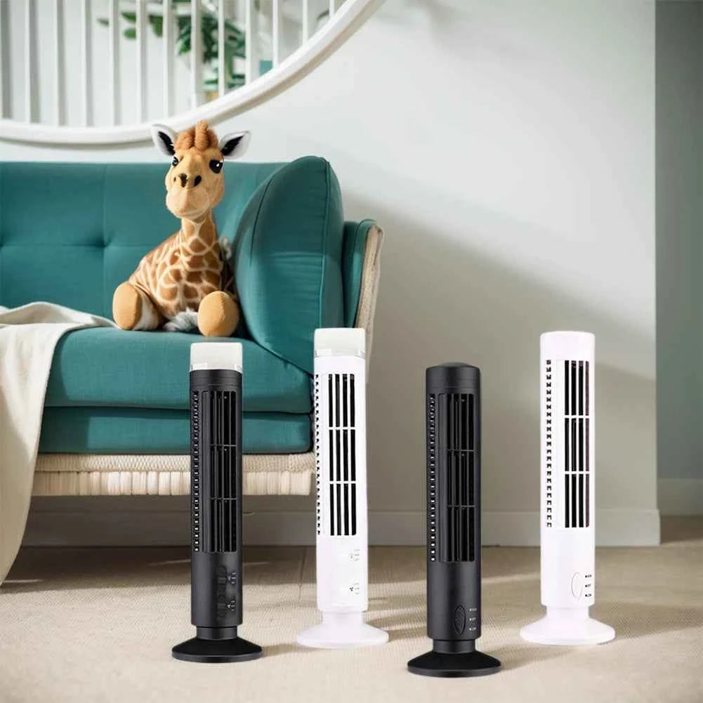 LED Tower Fan Bladeless Tower Fan 90 Degree Oscillating Quiet Portable USB Electric Desk Fan with Light for Home Bedroom Office