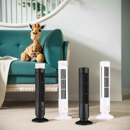 LED Tower Fan Bladeless Tower Fan 90 Degree Oscillating Quiet Portable USB Electric Desk Fan with Light for Home Bedroom Office