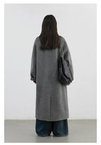 CHIC VEN Women Woolen Coat Double-breasted Basic Loose Casual Retro New Long Double-sided Female Overcoat Autumn Winter 2026