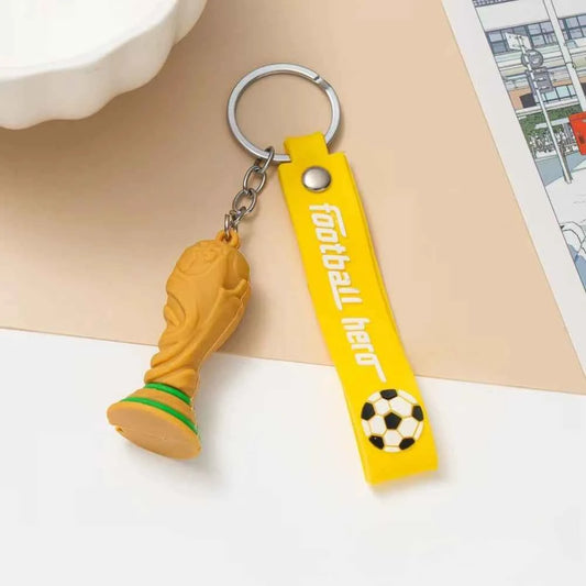 Cartoon Soccer Trophy Keychain Couple Bag Charms Bestselling Pendant Perfect Gift For Football Lovers