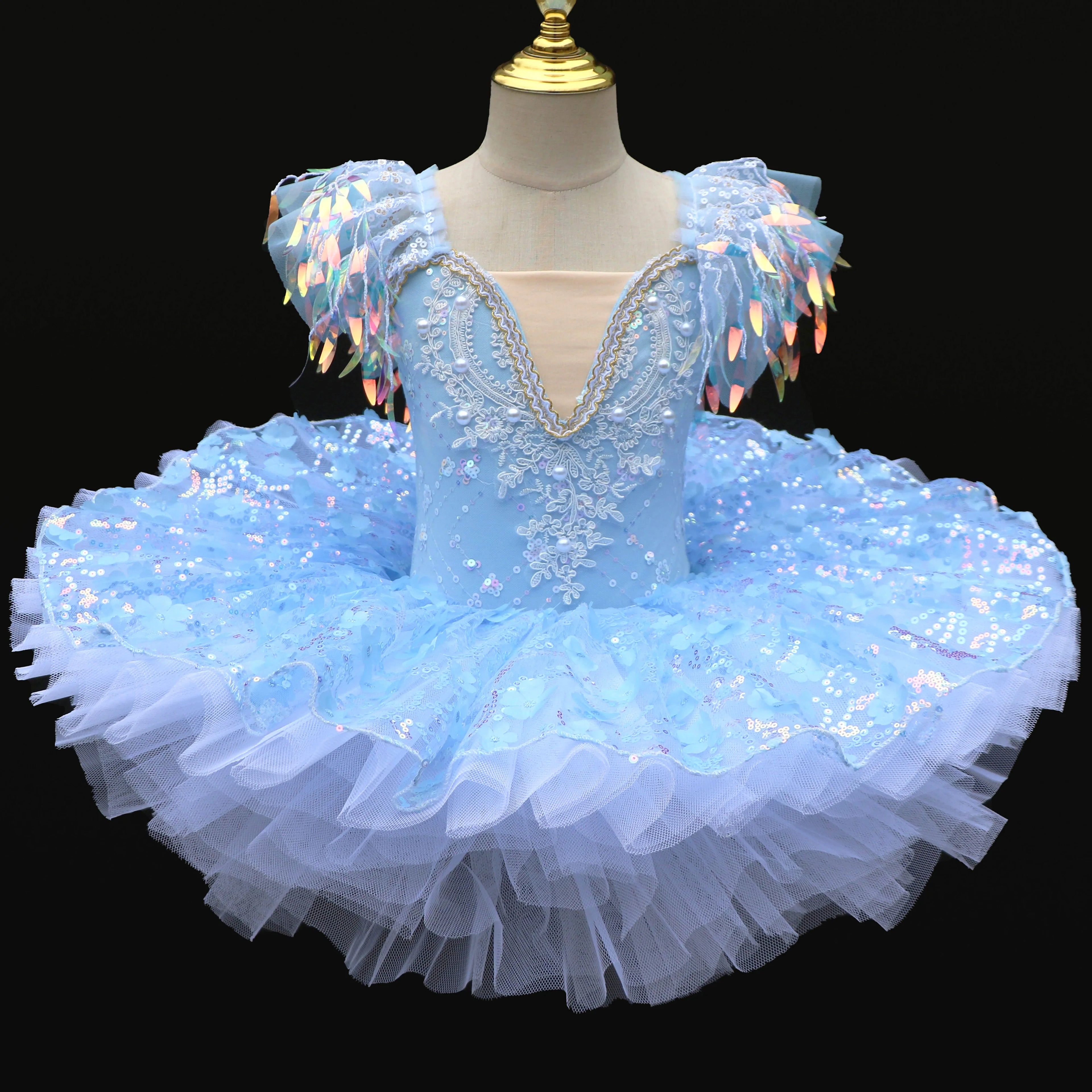 Girls Ballet Tutu Dress for Kids Princess Performance Fairy Costume