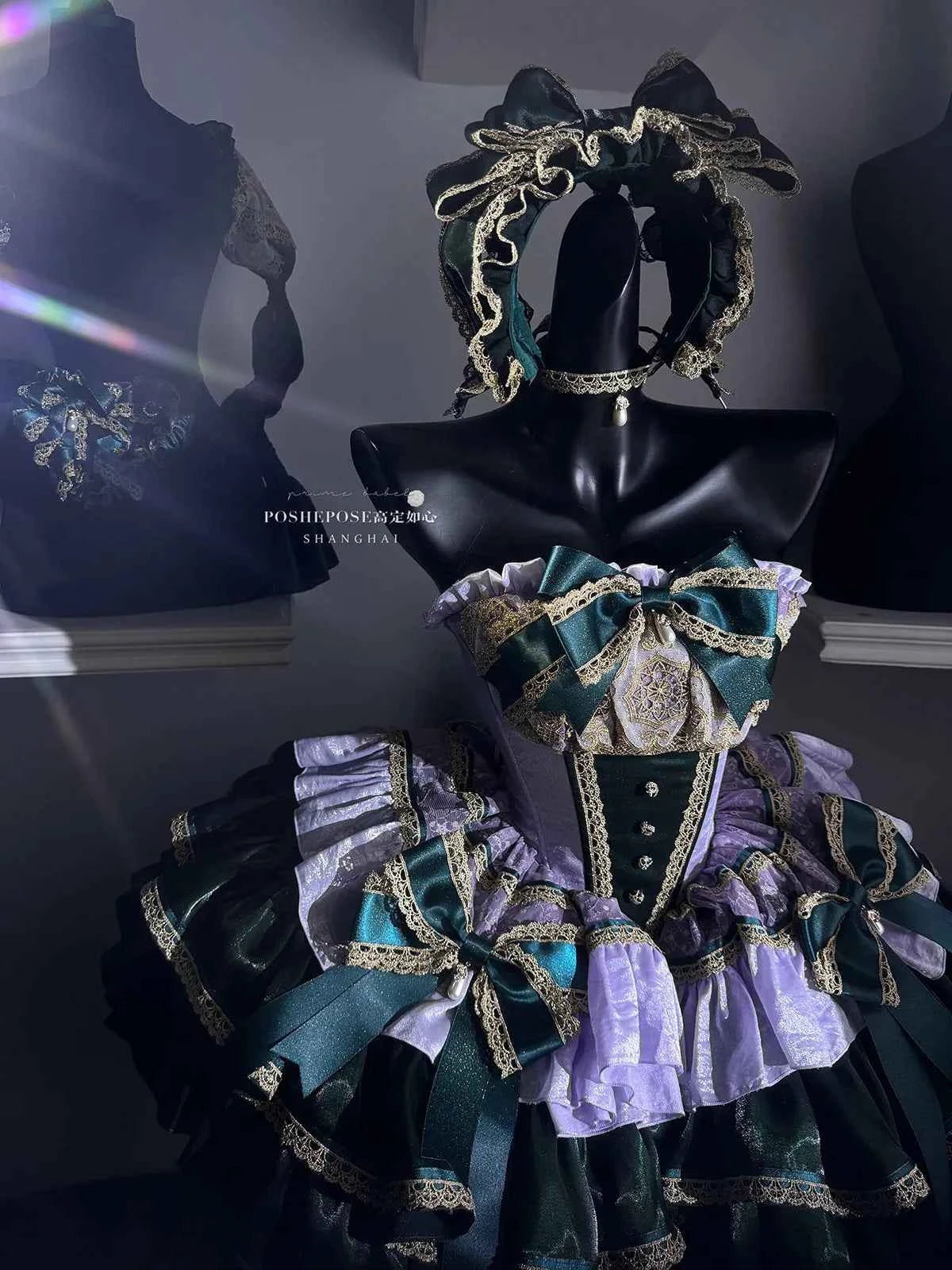 The Little Mermaid's Tears Younger Girls Party Wedding Dress Handmade Wedding Costume for Girls Lolita Girls Bridesmaid Dress