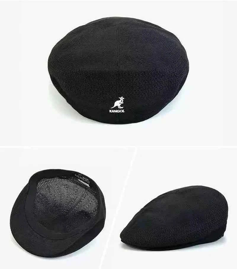 New Luxury Wool Beret Hat Women Men Four Seasons Knitted Thin Breathable Mesh Berets Cap Autumn Winter Beanie Stars Same Style