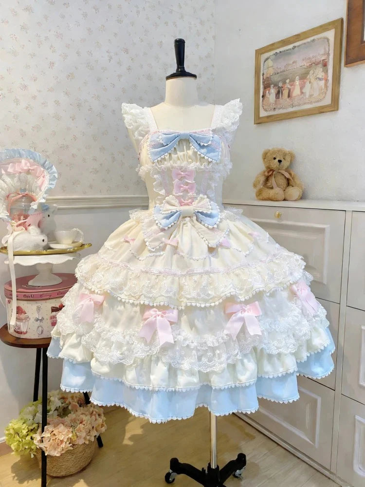 Y2K Lolita Vintage Dress Lace Sleeveless Cosplay Clothing French Strap Elegant Girls Party Japanese Kawaii Dress 2026 Summer