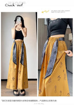 Women's Floral Print Wide Leg Pants - High Waist Casual Trousers