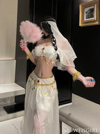 Belly Dance Costume Women's Sexy Arabian Princess Costume Fancy Indian Dance Embroider Bollywoods Jasmine Dress Egyptian Queen