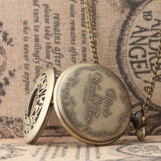 Alice's Adventures in Wonderland: Poker Keys, Pocket Watch, Flip Cover, Peripheral Chain Watch, Copper Pendant Watch SS69