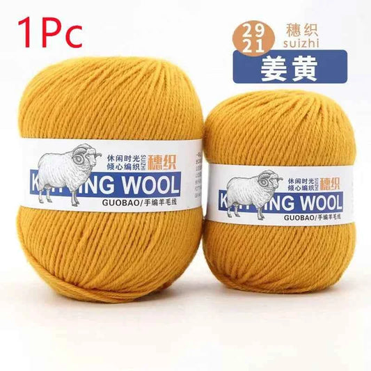 50g/Ball 100% Wool Yarn Pure Merino Thick Thread For Hand Knitting Scarf Sweater DIY Doll Woven Material
