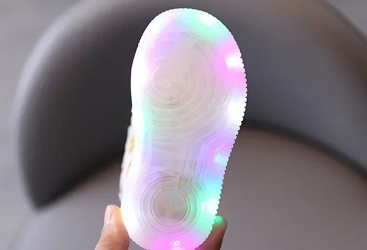 casual shoes Disney spring fall LED Toddler shoes children cartoon casual shoe Minnie soft-soled girls light up sneakers baby