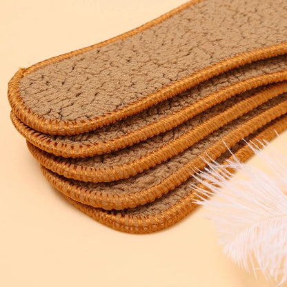 Winter Alpaca Wool Insoles Soft Plush Warm Thicken Foot Thermal Shoe Insole for Women Men Breathable Snow Boots Shoes Heat Pads SS69