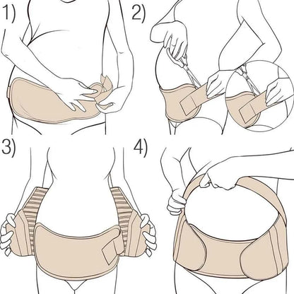 Adjustable Pregnant Women Belts Breathable Elastic Maternity Belly Band Soft Detachable Abdominal Support Brace