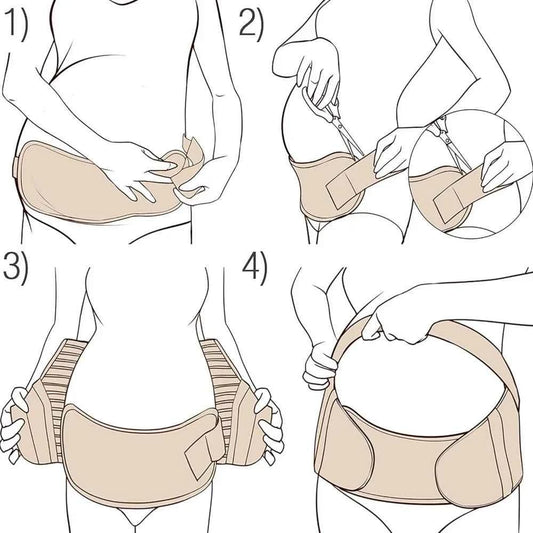 Adjustable Pregnant Women Belts Breathable Elastic Maternity Belly Band Soft Detachable Abdominal Support Brace
