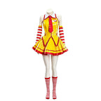 Anime Restaurant Waiter Uniform Virtual Idol Dress Cosplay Red Yellow Dress Woman Adult Stage Uniform Halloween Party