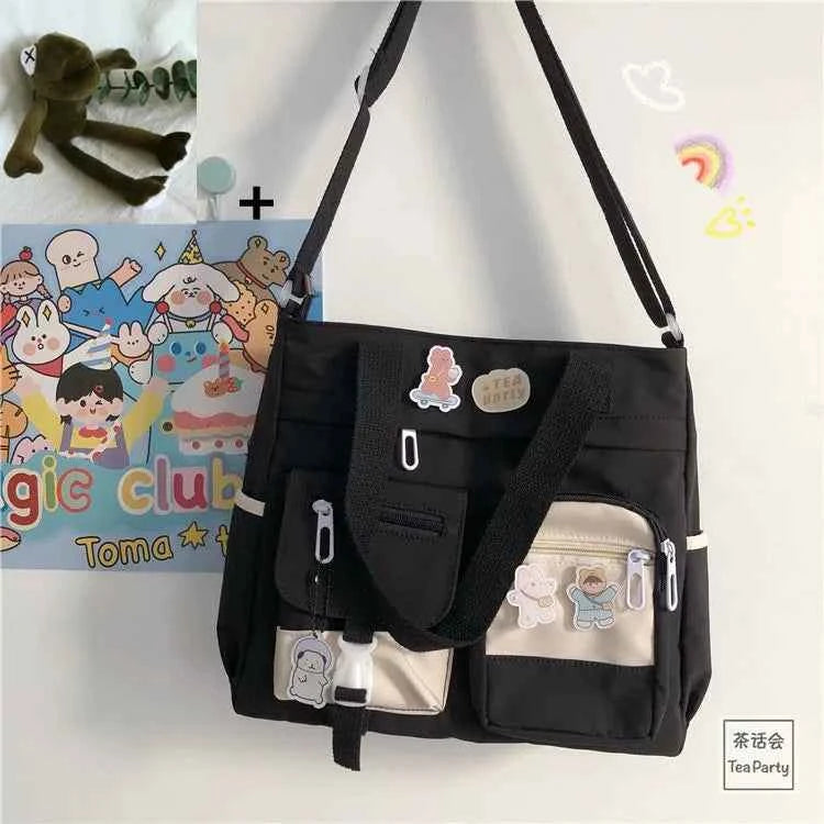 Nylon Waterproof Canvas Women Handbags Shoulder Bag Japanese Ladies Messenger Bag Student School Crossbody Bags for Girl Satchel