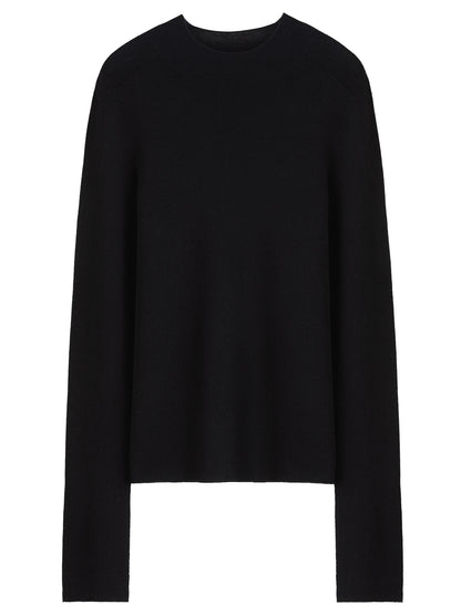 DUSHU Seamless Half-high Collar Pure Wool Pullovers Women Plus Size Autumn Winter Bottoming Sweater Solid Soft Breathable Tops