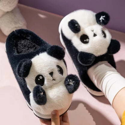 New Adorable Kitty Claw Slippers Women's Home Shoes Non Slip Furry Mules Female Fashion Warm Fluffy Slides Outdoor Cat Slippers